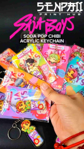KPOP DEMON HUNTERS | SAJA BOYS SODA POP ACRYLIC KEYCHAIN | UV PRINT