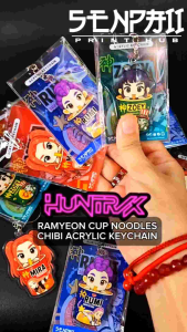 KPOP DEMON HUNTERS | HUNTRIX RAMYEON CUP NOODLES CHIBI ACRYLIC KEYCHAIN | HUNTR/X RAMEN | UV PRINT