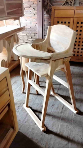 Tempat duduk bayi multi fungsi kayu jati