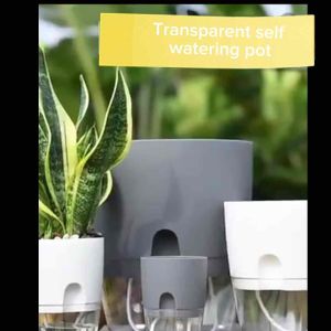 Transparent Self-watering Pot Transparent Double Layer Self Watering Pot Flower Pot