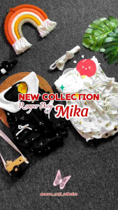 NCC Newborn - 12 Bulan Jumper Baby Perempuan MIKA FREE Bando Set Romper Baju Bayi Cewek