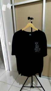 Kaos Oversized Tshirt Logo LA Gambar Depan Belakang Kaos Oversize Wanita/Pria