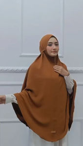 Hijab instan jilbab jumbo Khimar syari bergo crinkle kaifiya