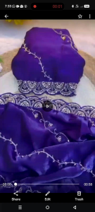 Presenting the luxurious and glamorous trending hand work saree for Functions or Events (Pre-Order: 2/3 weeks delivery) HR151125