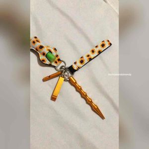 (Bộ 5 Món) Bộ Móc Khoá Cá Nhân Cho Nam Nữ Túi Đựng Son Gậy Baton Gậy chìa khoá hình sói - Self defense keychains Safety Keychain Full Set