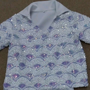 READY STOCK Kids Children Retro 60s 70s Costume Bell Bottom Pant Stage Performance Glittering Sequin attire Jazz Hip Hop