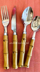 Faux Bamboo Cutlery Set (4pcs)