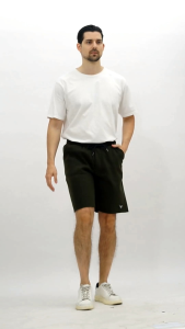 Rockshop celana pendek pria kasual broadshort unfinishd Hijauarmy