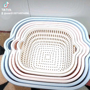 Bộ thau rổ vuông nhựa Việt Nhật