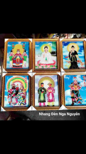 Tranh Thờ Quan Thế Âm Bồ Tát Mẹ Diêu Trì Địa Mẫu Mẹ Sanh Mẹ Độ (Cửu Thiên Huyền Nữ) Quan Công Quan Bình Cậu Tài Cậu Quý Tử Vi Đại Đế