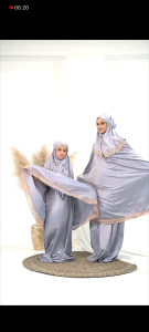 Mukena Renda Remaja Dewasa Satin Premium Size Standar dan Jumbo Bahan Adem by Zahra