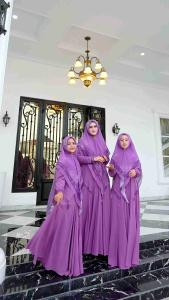 New Edition (Khusus Anak) Rania Syari Gamis Premium AC 0riginal Couple Ibu dan Anak Perempuan | Baju Seragam Keluarga