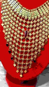 Kalung Adat / Kalung Dubai Etnik / Kalung Permata Merah GOld premium / Kalung Pengantin AAKD911