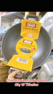 Chảo xào inox chống dính có tay cầm chống nóng chảo xào chống dính inox đáy từ Tithafac - gia dụng Nari