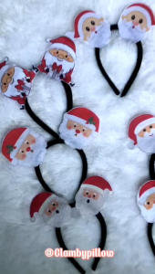 Bando Natal Santa Clause / Christmas Headband Aksesoris Hiasan Kepala / Foil Bando Pesta Natal Dewasa Dan Anak Printing Tuing Tuing Bandana Christmas Bear Santa