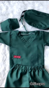 Baju OKA Anak / Baju Photoshot Baby Baju Jaga Medis Operasi /Kostum Anak Kostum Carnaval TK Anak Laki-Laki Perempuan size newborn |