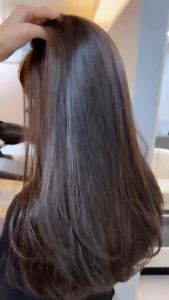 ครีมย้อมผม SENPOM 4/77 สีน่ำตาลคาราเมล เม็ดสีแน่น โทนสีธรรมชาติ