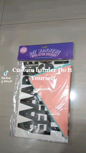 Banner Diy ( DO IT YOUR SELF ) Banner kreasi diri sendiri Letter Baner / Bunting Flag Model segitiga