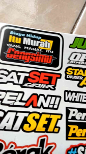 STIKER KATA KATA | STIKER VYNIL | STIKER ANTI AIR | STIKER PACK | STIKER 1 LEMBAR ISI 31 PCS