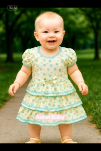 Dress Bayi Perempuan dan Celana Kancing Belakang Baju Rok Gaun Anak Katun 3-18 Bulan Motif Bunga