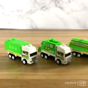 Mainan anak kendaraan mobil pullback sanitasi kebersihan sampah harga pabrik grosir termurah