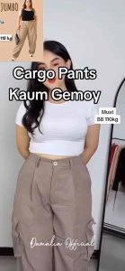 Celana Cargo Wanita Jumbo Highwaist XXL 4XL 5XL Cargo Pants Kulot Bigsize Bahan Drill Premium