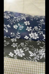Vải cotton denim hoa (SLx 0.5m khổ 1.5m) mềm mịn không co dãn.