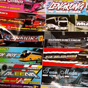 STIKER BUS BASURI SPESIAL TUNGGAL JAYA ORIGINAL ANTI AIR ISI 45 KOTAk / STIKER BUS BASURI ORIGINAL ISI 45 KOTAK / STIKER VIRAL