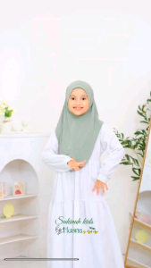 Jilbab Anak Anak Sakinah 4-8 Tahun Husna Hijab Jersey Premium Bergo Tanpa Ped