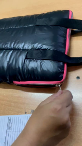 Puffy Bag Laptop handle Sleeve 12"-15"Inch | Tas Laptop Jinjing nylon hologram PVC Premium Anti Air Waterproof puffer colourfull super pluffy pillow softcase cover leptop ipad notebook tablet asus iboox samsung all merk terbaru kekinian