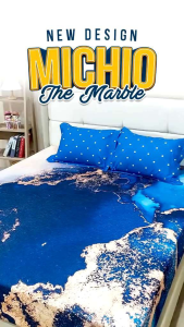 Michio Sprei 3D by Monalisa Ukuran 180x200 Tinggi 30cm King Size 180x200x30 Motif Cowok Gelap Captain America Stitch Gitar Hadiah Ulang Tahun Kado Pernikahan Perkawinan Wedding Gift Parcel Ramadan Natal Tahun Baru Valentine Hari Ibu
