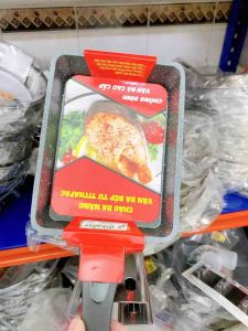 Chảo Vuông Vân Đá Bếp Từ Tithafac 13.5 x 37.5cm - Chảo chống dính vân đá dùng được bếp từ - gia dụng Nari