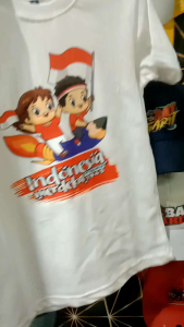 Kaos Anak Merah Putih Bahan Cotton Combat 24s