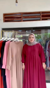 Gamis Azzura Super Jumbo LD 130 - 140 cm crinkle Airflow premium // Gamis viral lebaran trendi terbaru