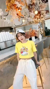 🌈👚เสื้อครอปสั้น cotton 💯%