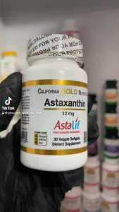 [Mỹ ] Viên Astaxanthin Astalif 12mg California Gold Nutrition 30 viên chống oxy hoá & tăng cường vẻ trẻ trung cho cơ thể