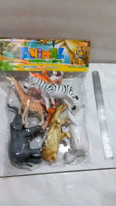 Mainan Hewan Karet Animal World Pencet Bunyi Mainan Hewan Hutan isi 6 pcs no 6982