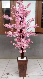POHON SAKURA ARTIFICIAL/BUNGA HIASAN SAKURA PLASTIK/ARTIFICIAL SUDUT RUANGAN DEKORASI RUMAH