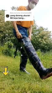 Sepatu Boots Sepaha Full Karet Tanpa Sambungan