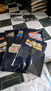 kaos distro kata kata viral lengan pendek atasan dewasa pria wanita sablon DTF