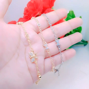 Gelang Tangan Jurai Simpel Manis Elegan Cocok Untuk Harian Tidak Mudah Pudar Lapis Emas