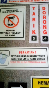 Akrilik Signage/Sign Board/Papan Akses Penunjuk Arah TOILET