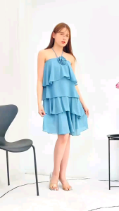 DRESS UNIBON BANGKOK RUFFLE TALI SILANG