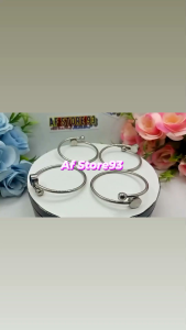 Gelang Tangan Monel Asli Stainless Steel Motif Tablet Pentol