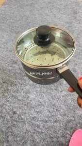 PANCI STEAMER SUSU KUKUS 16cm STAINLES TUTUP KACA