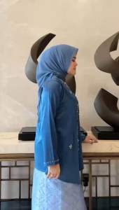 Setelan Kebaya Tunik Satin Bridal & Kombinasi Payet Mutiara