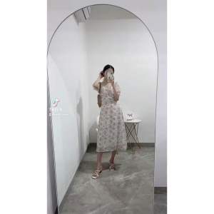 MIRACLE DRESS KORE VINTAGE CASUAL FLOWER BUNGA KOREA FLORAL PASTEL MIDI V NECK SUMMER LOOK SIMPLE BUNGA KOREA FLOWER PASTEL SHORT LONG V NECK