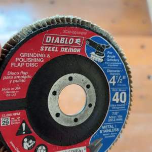 Diblo 4-1/2 in. 40-Grit Steel Demon Grinding and Polishing Flap Disc with Type 29 Conical Design