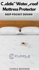 Cuddle™ Waterproof Bamboo Mattress Protector | Extra Deep Pocket Soft Breathable & Fitted Cover | Fitted Waterproof