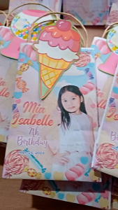 Candyland Themed Party Paper Bag I loot bag with Handle Paperbow